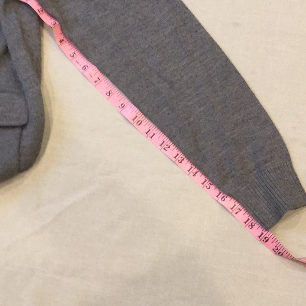 Michael Kors Gray Sweater Jacket Med Zip Cardigan - Picture 5 of 7